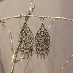 Floral Filigree Drop Earrings